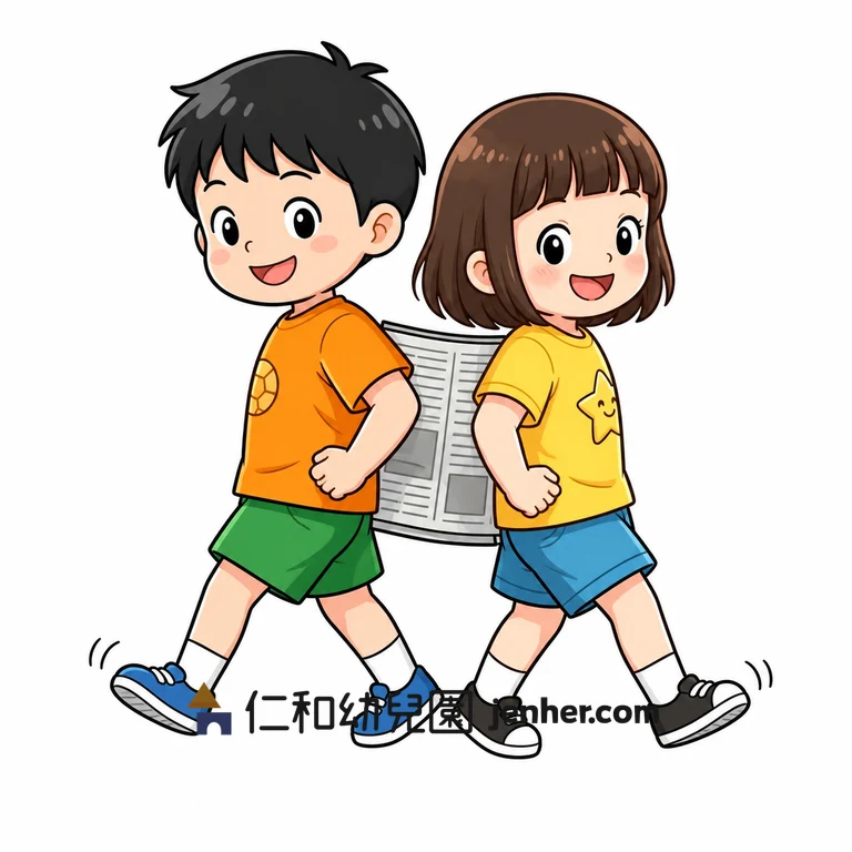 アクティビティ IN-18：背中合わせ新聞紙サンドイッチ歩き